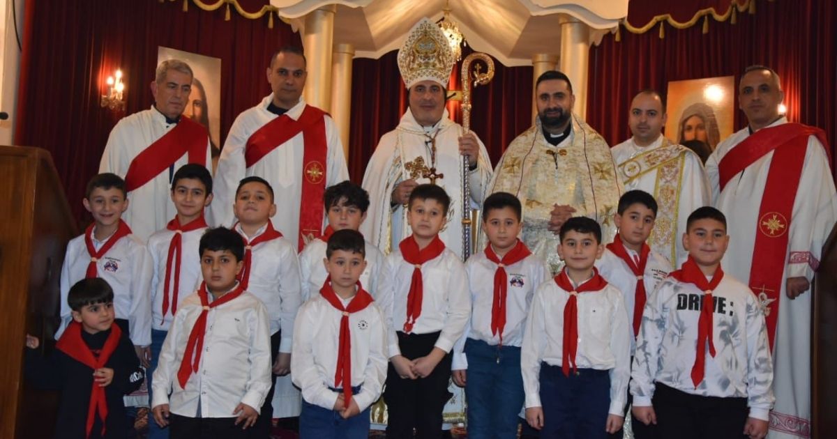 المطران مراد يترأس قداس خميس الفصح ورتبة غسل الأرجل في كنيسة مار بهنام الفنار