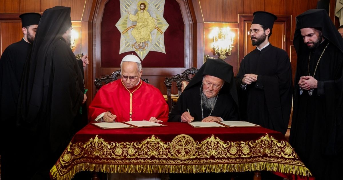 إليكم النص الكامل للإعلان المشترك بين البابا لاوُن الرابع عشر والبطريرك برثلماوس