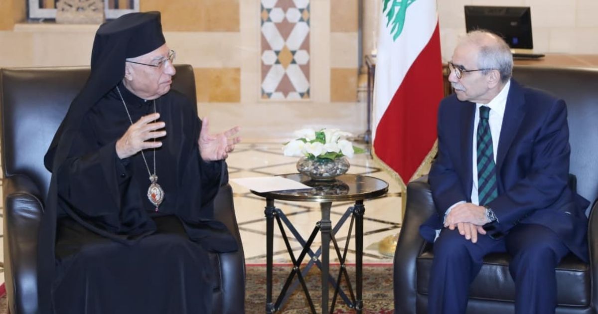 البطريرك العبسي من السراي: نثمّن مواقف الرئيس سلام الوطنية الحكيمة